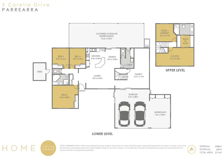 Floorplan of Homely house listing, 5 Corella Drive, Parrearra QLD 4575
