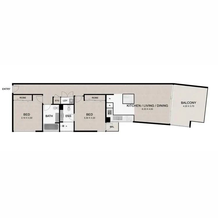 Floorplan of Homely apartment listing, 904/107 Astor Terrace, Spring Hill QLD 4000
