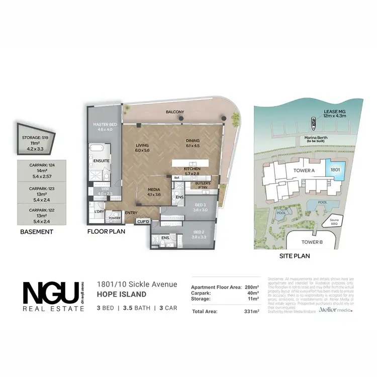 Floorplan of Homely apartment listing, 1801/6-8 Athena Boulevard, Hope Island QLD 4212