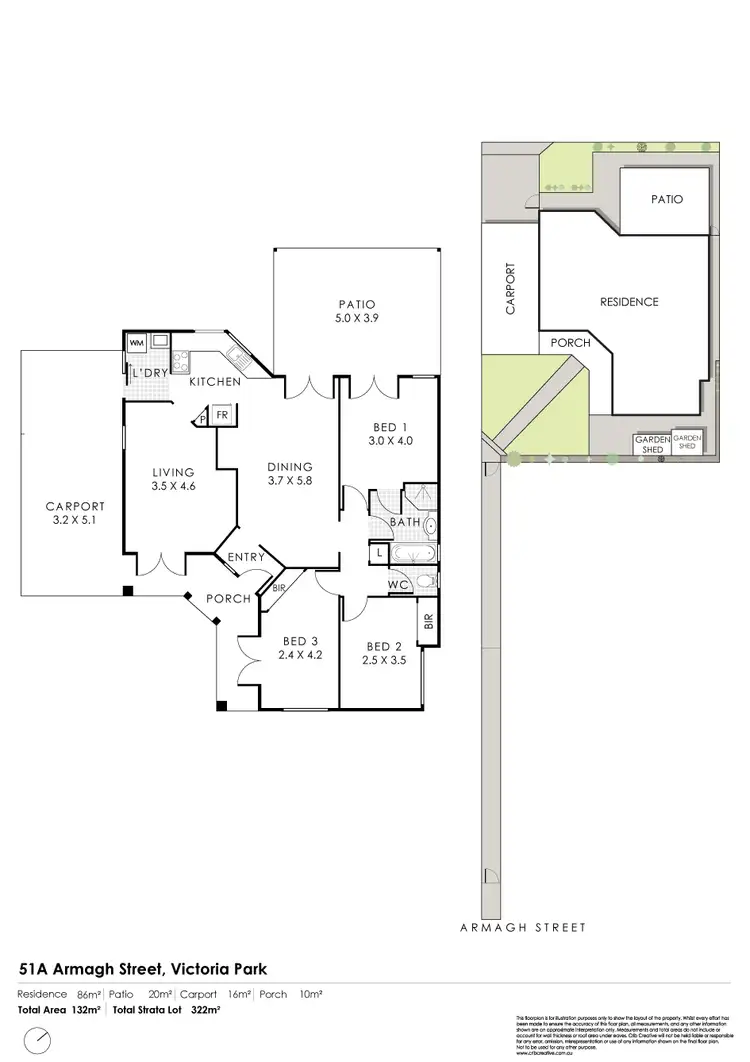 Floorplan of Homely house listing, 51a Armagh Street, Victoria Park WA 6100