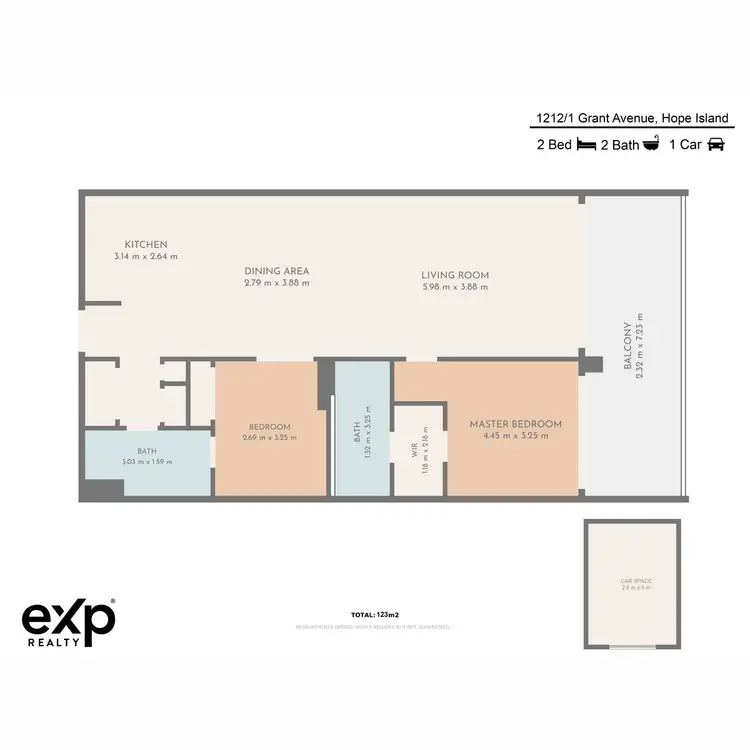 Floorplan of Homely unit listing, 1212/1 Grant Avenue, Hope Island QLD 4212