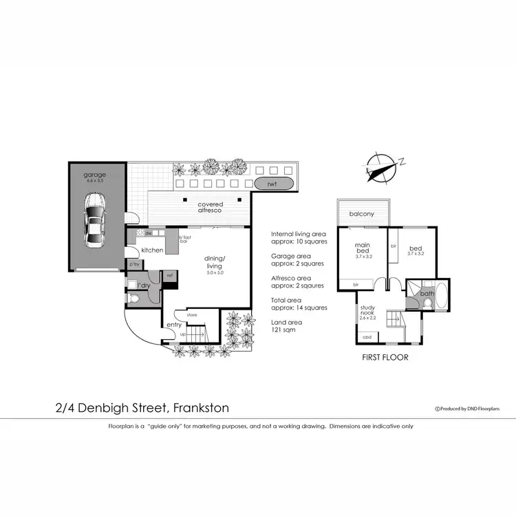 Floorplan of Homely unit listing, 2/4 Denbigh Street, Frankston VIC 3199
