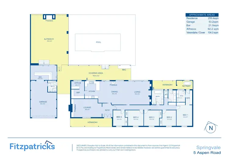 Floorplan of Homely house listing, 5 Aspen Road, Springvale NSW 2650