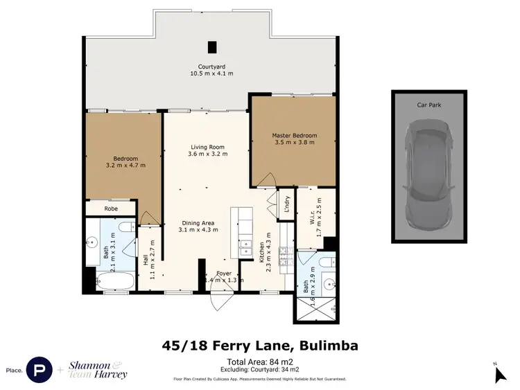 Floorplan of Homely apartment listing, 45/18 Ferry Lane, Bulimba QLD 4171
