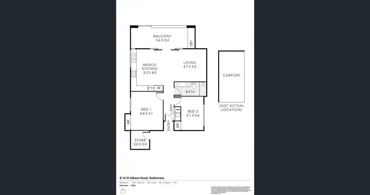 Floorplan of Homely apartment listing, 4/18 St Albans Road, Nollamara WA 6061