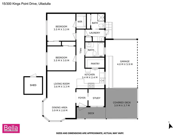 Floorplan of Homely retirement listing, 15/300 Kings Point Drive, Ulladulla NSW 2539