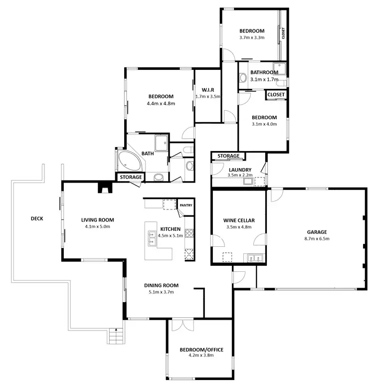 Floorplan of Homely house listing, 14 Murrays Lane, Yackandandah VIC 3749