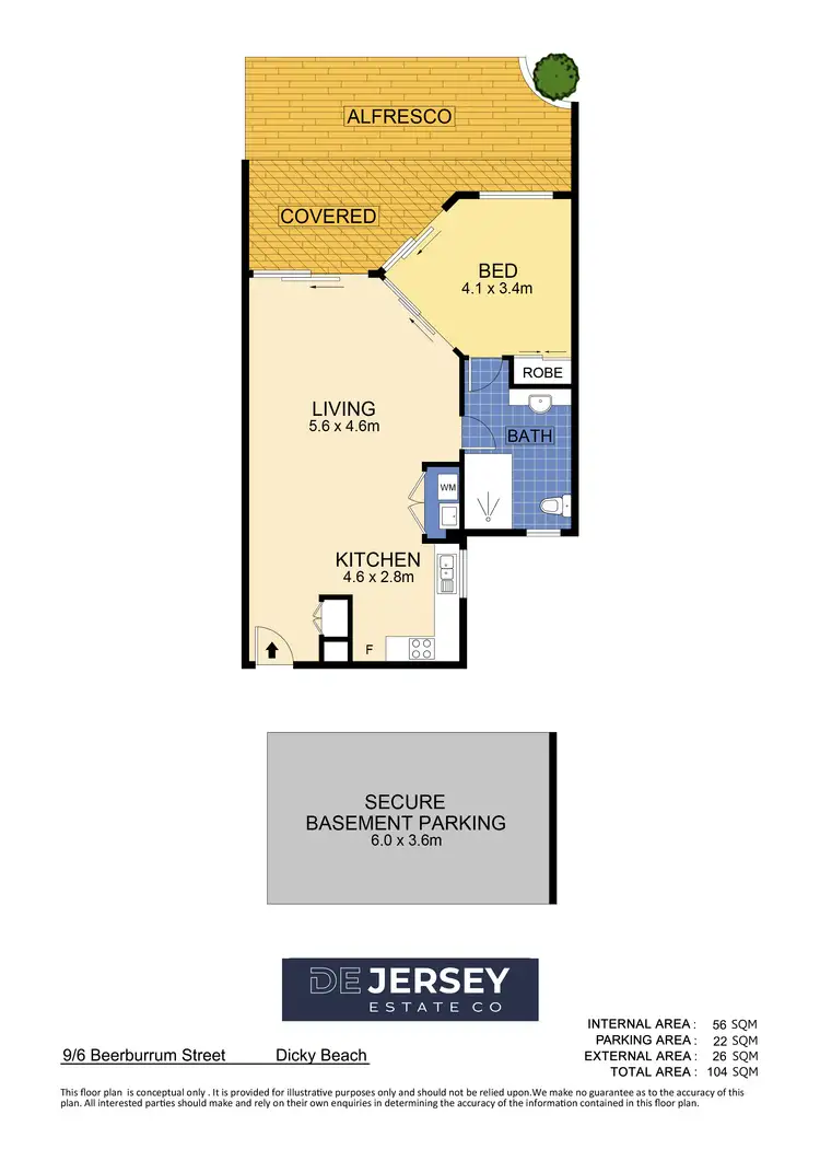 Floorplan of Homely unit listing, 9/6 Beerburrum Street, Dicky Beach QLD 4551