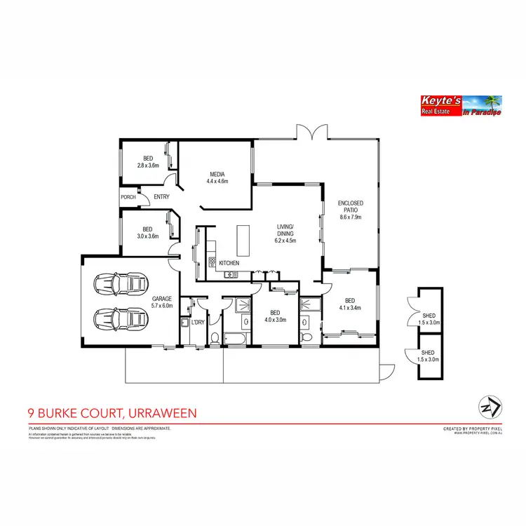 Floorplan of Homely house listing, 9 Burke Court, Urraween QLD 4655