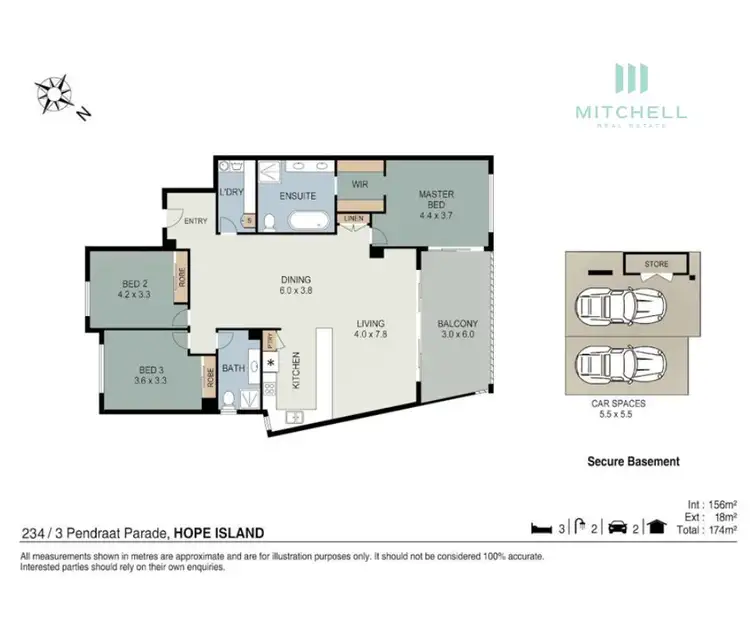 Floorplan of Homely apartment listing, 234/3 Pendraat Parade, Hope Island QLD 4212