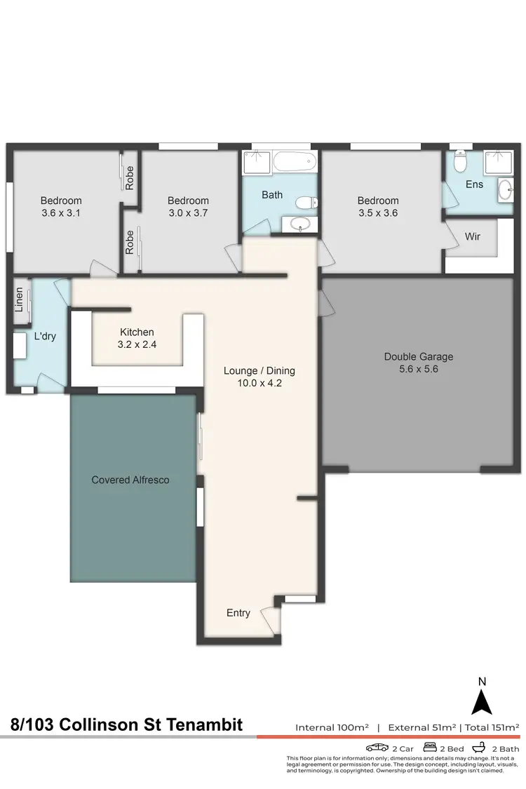 Floorplan of Homely unit listing, 8/103 Collinson Street, Tenambit NSW 2323