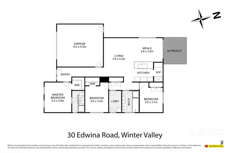 Floorplan of Homely house listing, 30 Edwina Road, Winter Valley VIC 3358