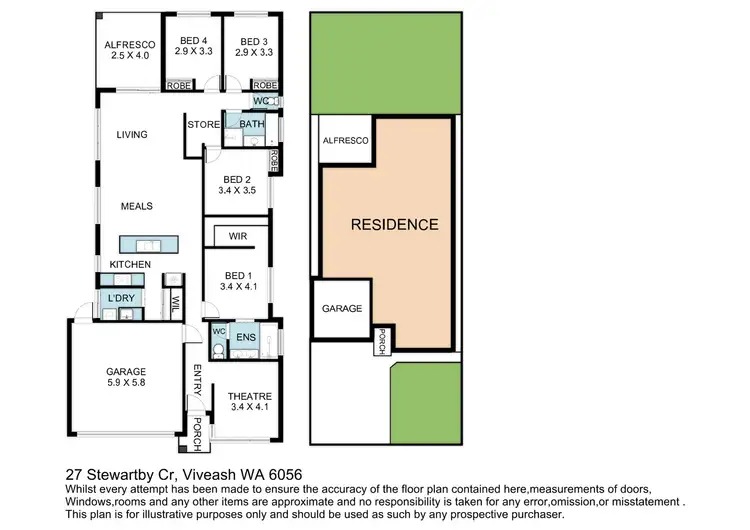 Floorplan of Homely house listing, 27 Stewartby Crescent, Viveash WA 6056