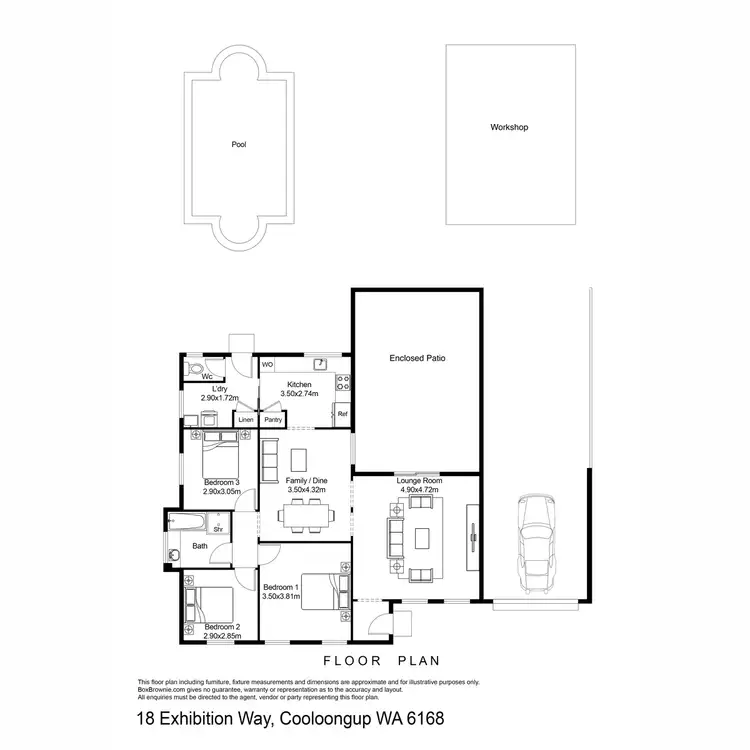 Floorplan of Homely house listing, 18 Exhibition Way, Cooloongup WA 6168