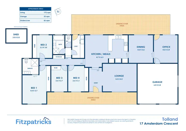 Floorplan of Homely house listing, 17 Amsterdam Crescent, Tolland NSW 2650