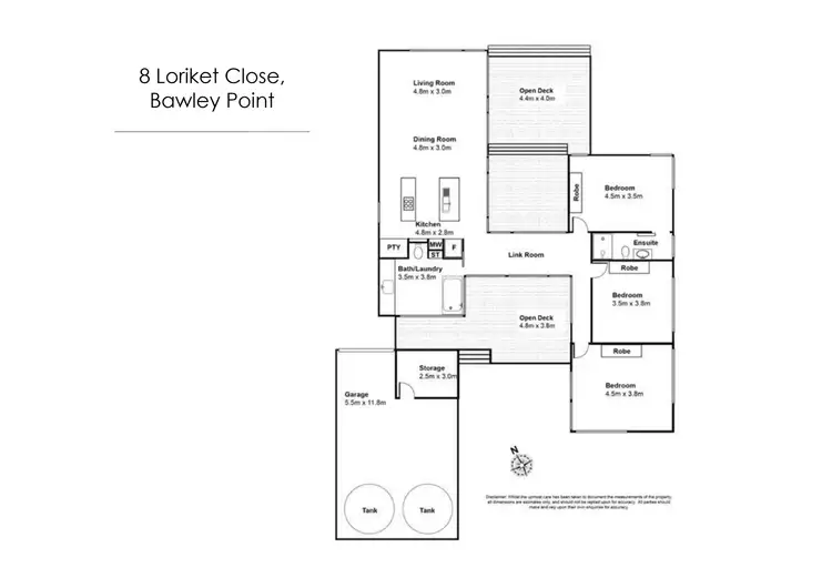 Floorplan of Homely house listing, 8 Loriket Close, Bawley Point NSW 2539