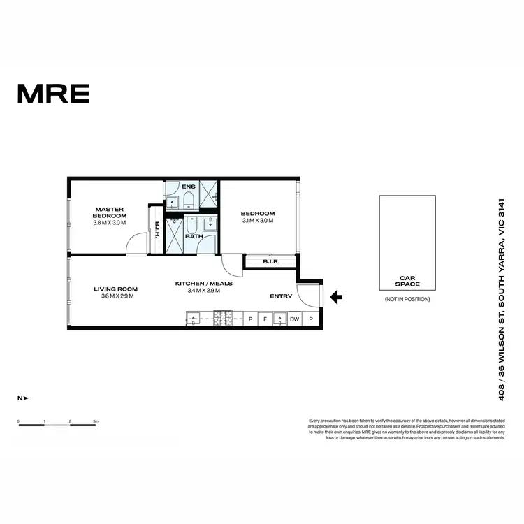 Floorplan of Homely apartment listing, 408/36 Wilson Street, South Yarra VIC 3141