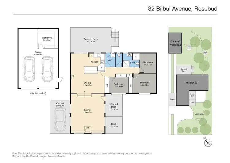 Floorplan of Homely house listing, 32 Bilbul Avenue, Rosebud VIC 3939