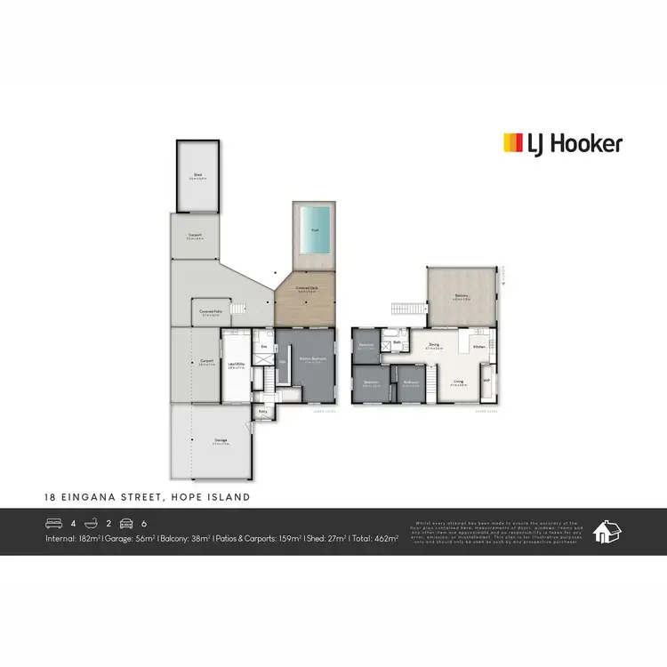 Floorplan of Homely house listing, 18 Eingana Street, Hope Island QLD 4212