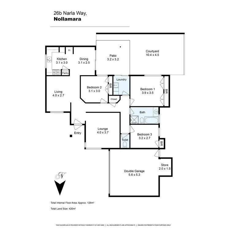 Floorplan of Homely house listing, 26B Narla Way, Nollamara WA 6061