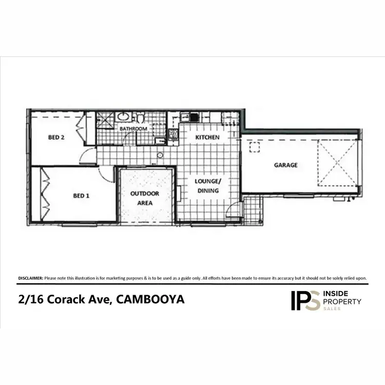 Floorplan of Homely unit listing, 2/16 Corack Avenue, Cambooya QLD 4358