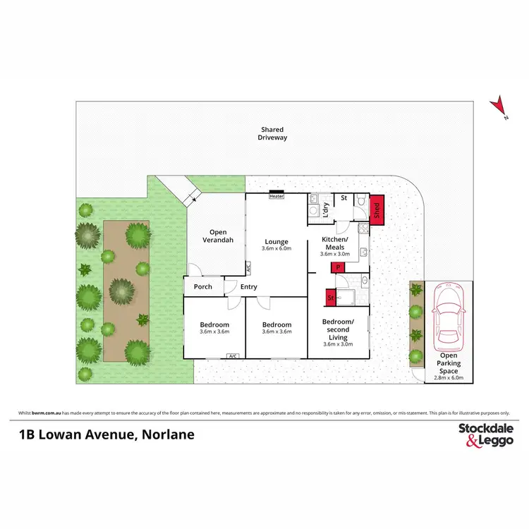 Floorplan of Homely townhouse listing, 1B Lowan Avenue, Norlane VIC 3214