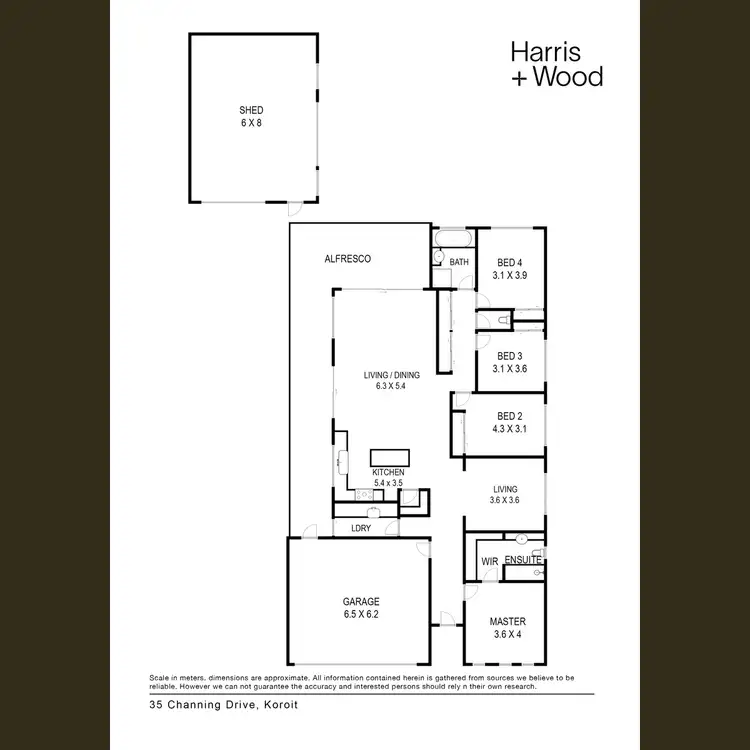 Floorplan of Homely house listing, 35 Channing Drive, Koroit VIC 3282