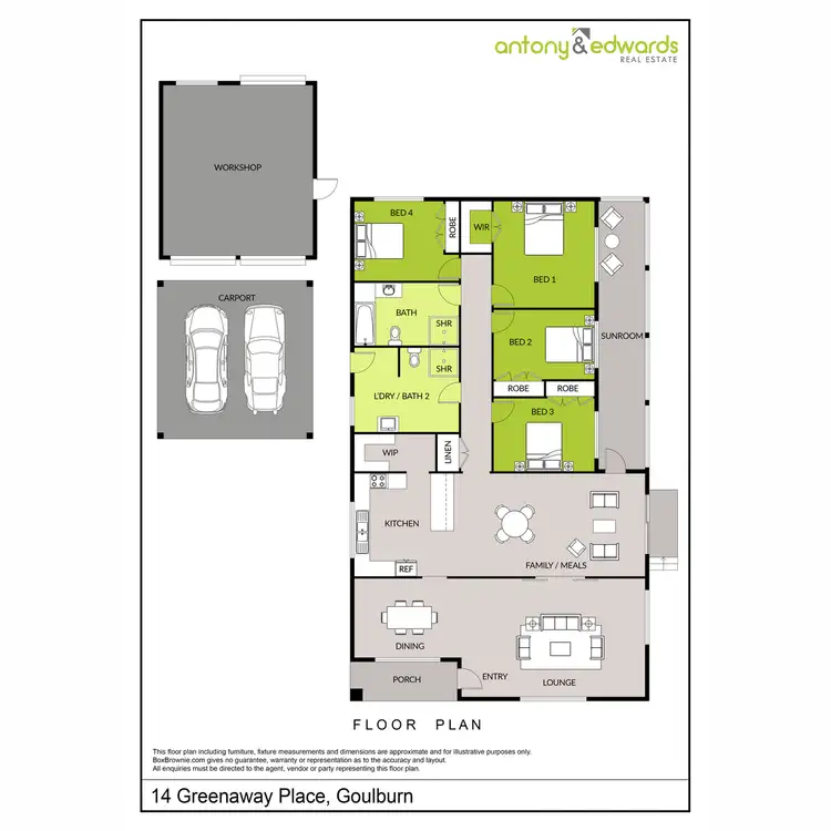 Floorplan of Homely house listing, 14 Greenaway Place, Goulburn NSW 2580