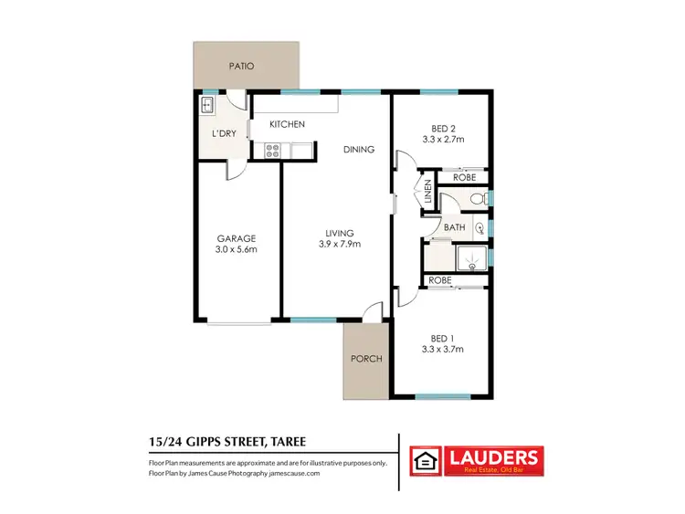 Floorplan of Homely unit listing, 15/24 Gipps Street, Taree NSW 2430