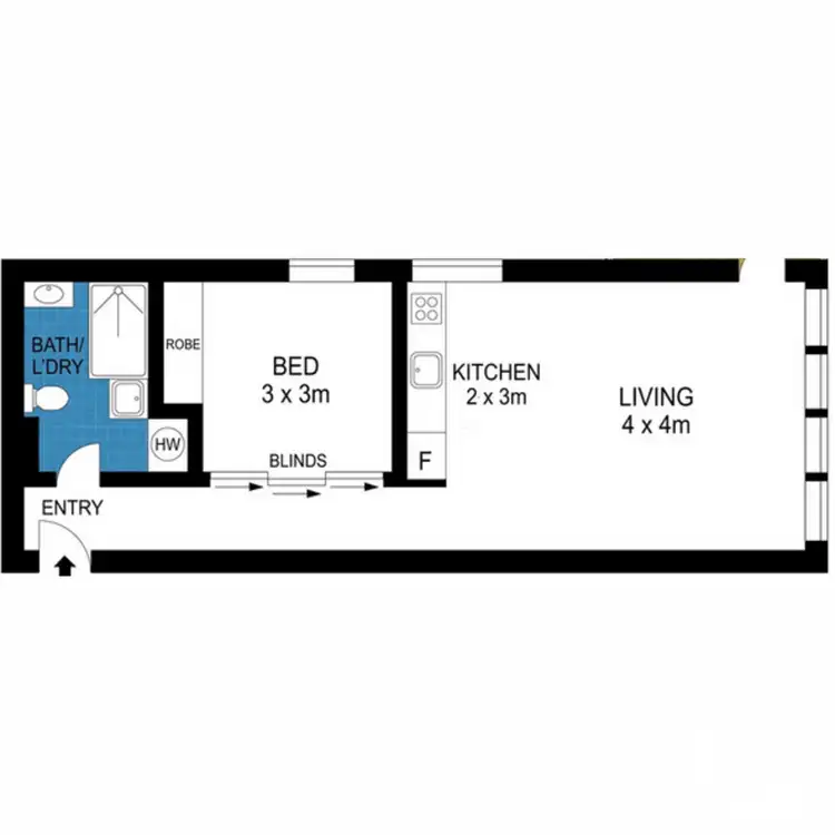 Floorplan of Homely apartment listing, 801/555 Flinders Street, Melbourne VIC 3000