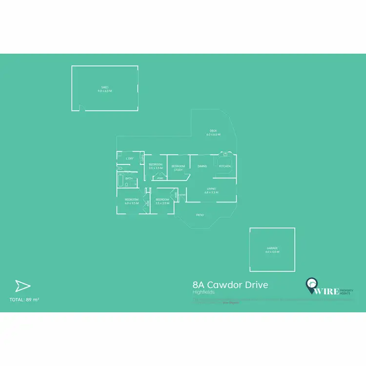 Floorplan of Homely house listing, 8A Cawdor Drive, Highfields QLD 4352