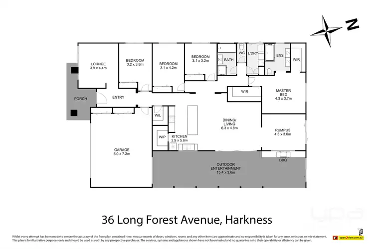 Floorplan of Homely house listing, 36 Long Forest Avenue, Harkness VIC 3337