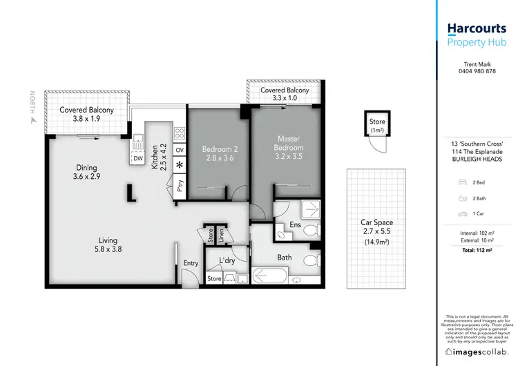 Floorplan of Homely unit listing, 13/114 The Esplanade, Burleigh Heads QLD 4220