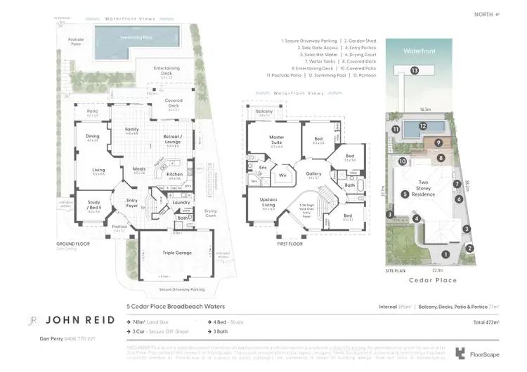 Floorplan of Homely house listing, 5 Cedar Place, Broadbeach Waters QLD 4218