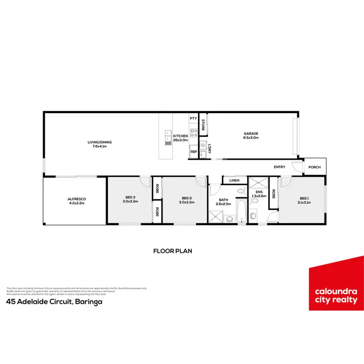 Floorplan of Homely house listing, 45 Adelaide Circuit, Baringa QLD 4551