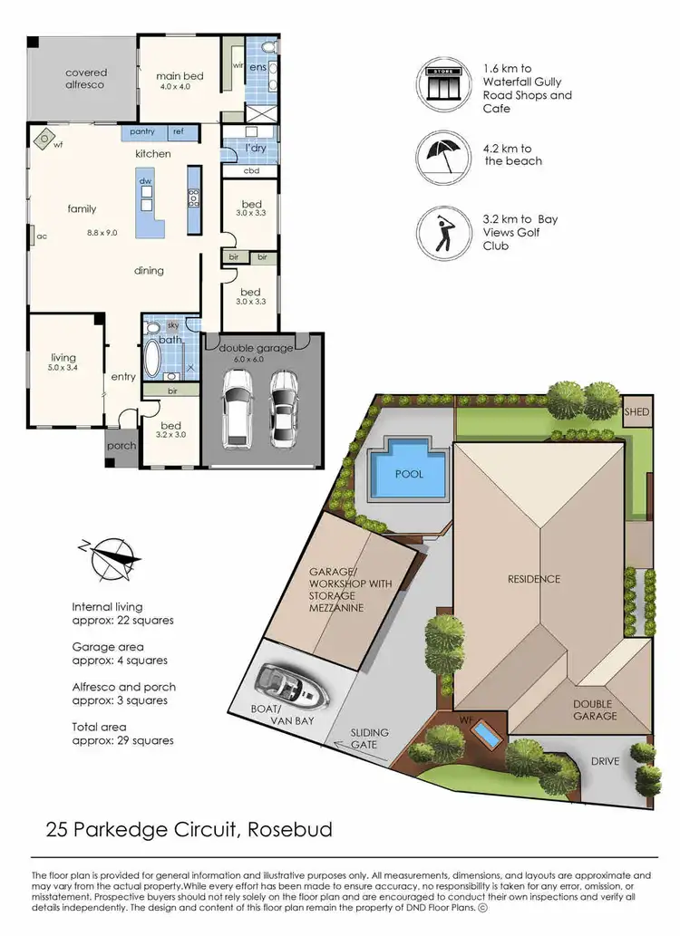 Floorplan of Homely house listing, 25 Parkedge Circuit, Rosebud VIC 3939