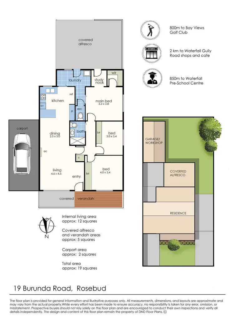 Floorplan of Homely house listing, 19 Burunda Road, Rosebud VIC 3939