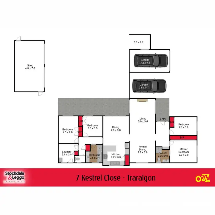 Floorplan of Homely house listing, 7 Kestrel Close, Traralgon VIC 3844