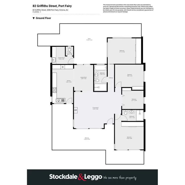 Floorplan of Homely house listing, 82 Griffiths Street, Port Fairy VIC 3284