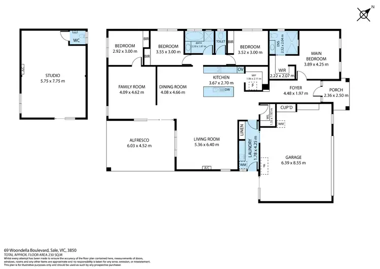 Floorplan of Homely house listing, 69 Woondella Boulevard, Sale VIC 3850