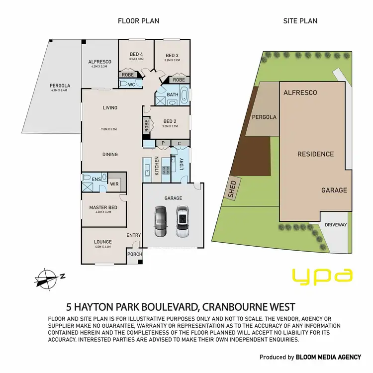 Floorplan of Homely house listing, 5 Hayton Park Boulevard, Cranbourne West VIC 3977