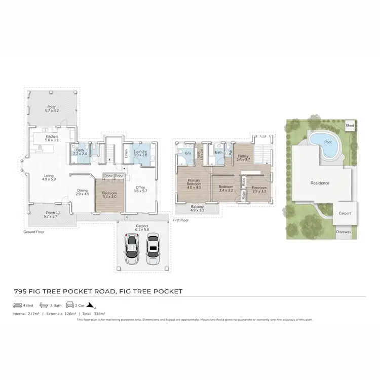 Floorplan of Homely house listing, 795 Fig Tree Pocket Road, Fig Tree Pocket QLD 4069