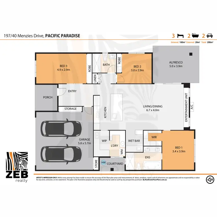 Floorplan of Homely house listing, 197/40 Menzies Drive, Pacific Paradise QLD 4564