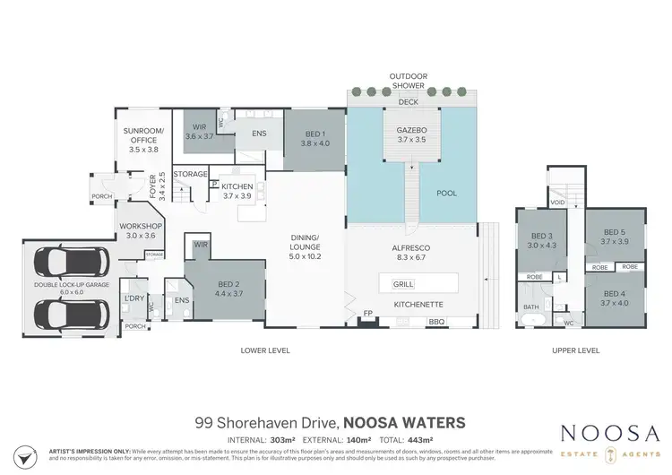 Floorplan of Homely house listing, 99 Shorehaven Drive, Noosaville QLD 4566