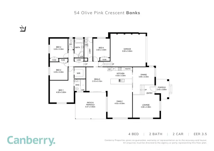 Floorplan of Homely house listing, 54 Olive Pink Crescent, Banks ACT 2906