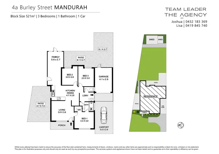 Floorplan of Homely semi-detached listing, 4A Burley Street, Mandurah WA 6210