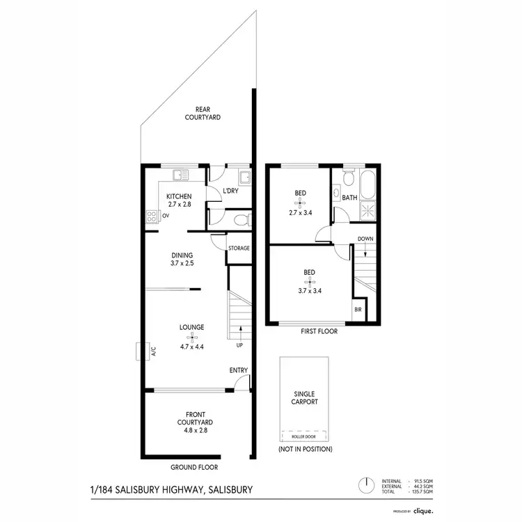 Floorplan of Homely villa listing, 1/184 Salisbury Highway, Salisbury SA 5108