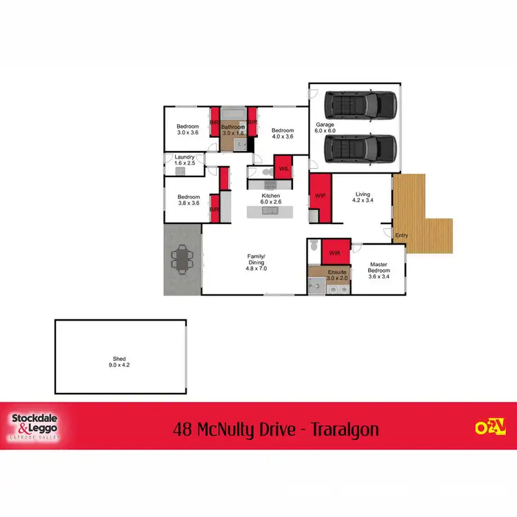 Floorplan of Homely house listing, 48 McNulty Drive, Traralgon VIC 3844