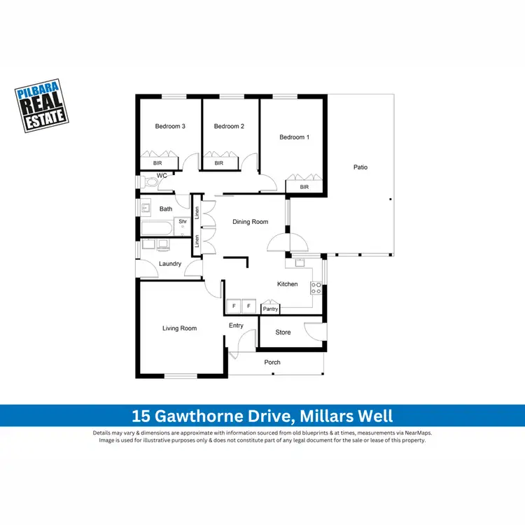 Floorplan of Homely house listing, 15 Gawthorne Drive, Millars Well WA 6714