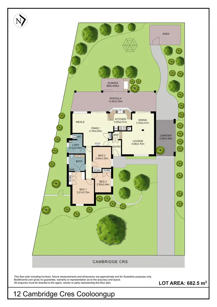 Floorplan of Homely house listing, 12 Cambridge Crescent, Cooloongup WA 6168